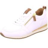 Gabor Low-Top sneakers voor dames, lage schoenen voor dames, wit camel 21, 38.5 EU