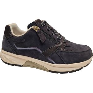 Gabor - Lage Sneakers - Blue Ocean - Textiel/Suède/Glad Leer - Platte Zool