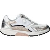 Gabor Low-Top sneakers voor dames, lage schoenen voor dames, Wit Zilver Poeder 51, 40 EU