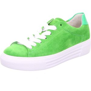 Gabor Low-Top sneakers voor dames, lage schoenen, lichte extra breedte (G), Groen 44, 39 EU