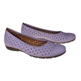 Gabor - Schoenen - Dames - Paars - Leren Loafer met Elastische Sluiting