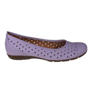 Gabor - Loafer - Paars - Leer - Comfortabele Dames Ballerinas