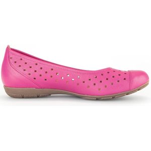 Gabor, Comfortabele Leren Ballerina - Roze Roze, Dames, Maat:44 EU