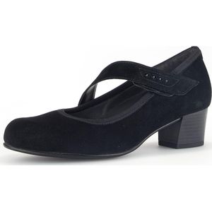 Gabor Pumps met riempjes voor dames, hakschoenen, comfortabele extra breedte (H), Zwart 47, 39 EU Breed