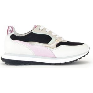 Gabor 46.375 Zwart Offwit Roze Sneaker