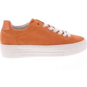 Gabor Low-Top sneakers voor dames, lage schoenen, lichte extra breedte (G), Mandarijn Oranje 35, 38.5 EU
