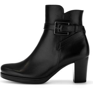 Gabor - 32.083 - Enkellaarsjes - Zwart - Leer - Ritssluiting