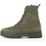 Gabor - Combat Laarzen - Groen (efeu) - Suede Leder - Verwisselbaar Voetbed