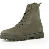 Gabor - Combat Laarzen - Groen (efeu) - Suede Leder - Verwisselbaar Voetbed