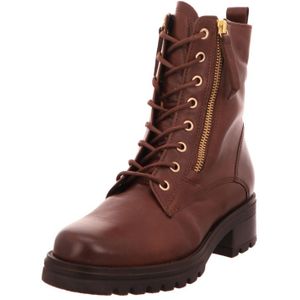 Gabor, Schoenen, Dames, Bruin, 40 1/2 EU, Leer, Stijlvolle Cognac Veterboots