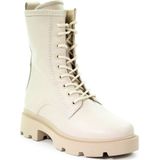 Gabor - Enkellaarsjes - Beige - Leer - Vetersluiting - Enkelhoogte