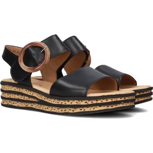 Gabor 550.2 Sandalen - Met Sleehak - Dames - Zwart - Maat 39