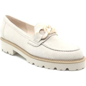 Gabor, 45.241.12, Beige nubuck instapper/mocassin wijdte F