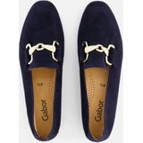 Gabor - Instappers - Blauw - Suede - Leer - Rubber Zool