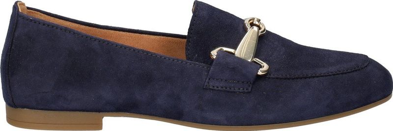 Gabor - Instappers - Blauw - Suede - Leer - Rubber Zool