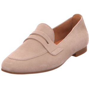 Gabor, Schoenen, Dames, Beige, 38 EU, Suède, Beige Suède Mocassins College Stijl