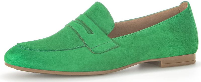 Gabor - Mocassins - Groen - Suède - Extra Breedte in Voorvoet