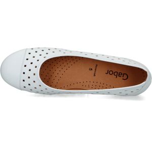 Gabor - Ballerina - Wit - Nubuck
