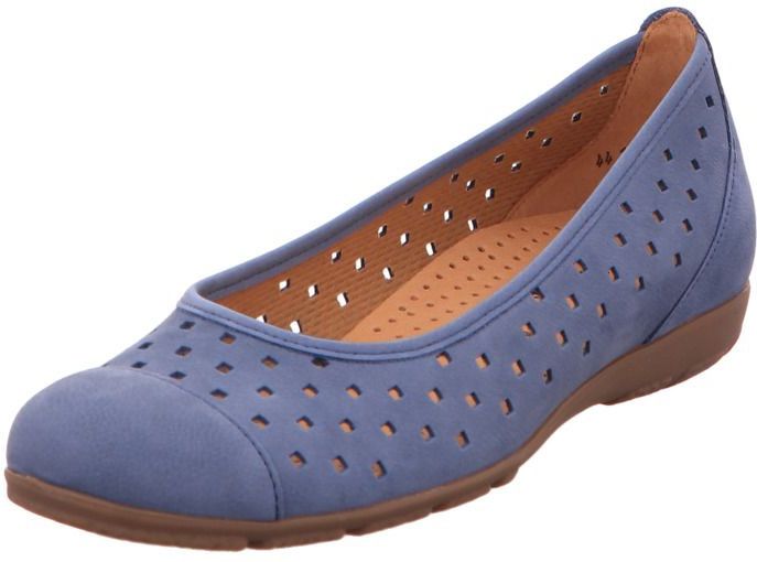 Gabor 44.169.10 - dames ballerina - blauw - maat 41 (EU) 7.5 (UK)
