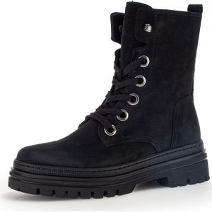 Gabor DAMES Enkellaarzen, Vrouwen Combat Laarzen,verwisselbaar voetbed,veterlaarzen,winterlaarzen,warm,gevoerd,Zwart (schwarz) / 17,39 EU / 6 UK