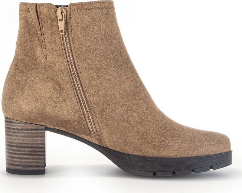 Gabor - Elegante Enkellaarsjes - Beige - Suède - Schokabsorberende Zool
