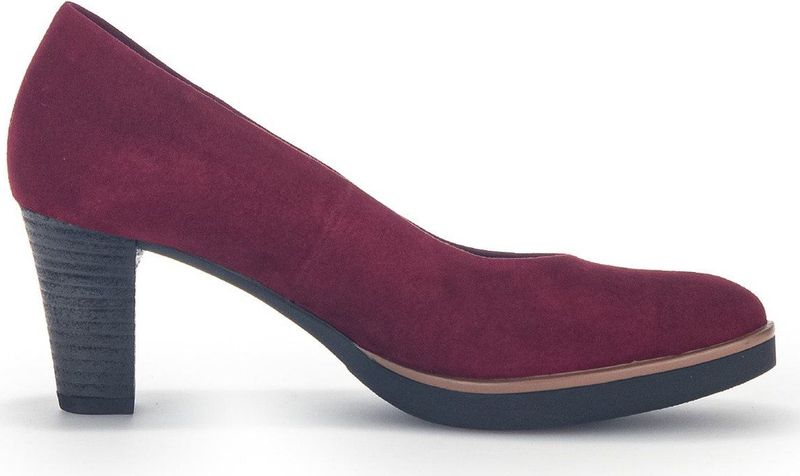 Gabor - 32.110.38 - Dames Pump - Rood - Suède - Hakhoogte 7 cm