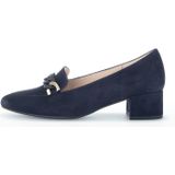 Gabor - Pumps - Blauw - Suede Leder - Blok Hak 4.5 cm