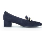 Gabor - Pumps - Blauw - Suede Leder - Blok Hak 4.5 cm
