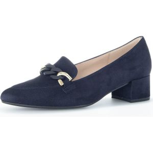 Gabor - Pumps - Blauw - Suede Leder - Blok Hak 4.5 cm