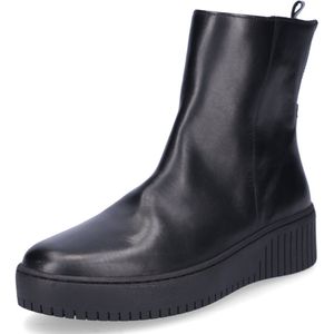 Enkellaarzen - Glad Leder - Gevoerd - Plat Hak