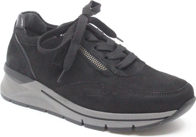 Tamaris - Comfortabele Lage Sneakers - Zwart/kam - Dames