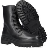 Gabor - Dames Veterschoenen - Zwart - Leer/Synthetisch - Polyurethaan Zool