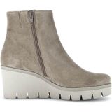 Gabor DAMES Enkellaarzen, Vrouwen Enkellaarsjes met sleehak,verwisselbaar voetbed,wedge bootie,gevoerd,winter,Beige (kiesel) / 12,40 EU / 6.5 UK