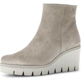 Gabor DAMES Enkellaarzen, Vrouwen Enkellaarsjes met sleehak,verwisselbaar voetbed,wedge bootie,gevoerd,winter,Beige (kiesel) / 12,40 EU / 6.5 UK