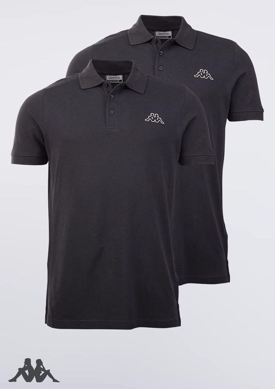 Kappa - Venist - Poloshirt - Asphalt - 2er Pack, 100% Katoen