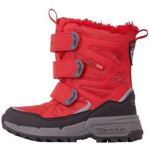 Kappa Vipos Tex K, uniseks sneeuwschoenen voor kinderen en jongens, Rood Zwart, 25 EU
