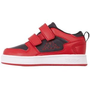 Kappa Lineup Low M Sneakers voor kinderen, uniseks, rood/zwart, 24 EU