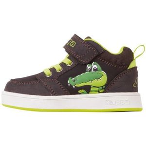 Kappa Unisex Rajo M Sneakers voor kinderen, bruin limoen, 21 EU