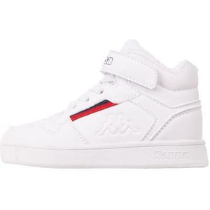 Kappa Mangan II Ice M Sneakers voor jongens, uniseks, wit/rood, 22 EU