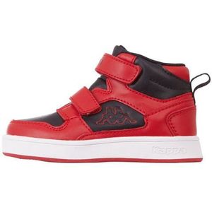Kappa Lineup MID M Sneakers voor jongens, uniseks, rood/zwart, 22 EU