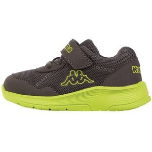 Kappa Deutschland Jongens Kinderen STYLECODE: Valdis BC M Unisex Kids Sneaker, Grijs/Lime, 26 EU, Grey Lime, 26 EU