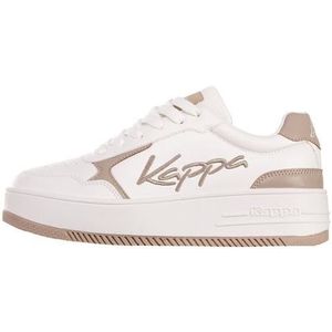 Kappa Uniseks stijlcode: 243417 Jaboah damessneakers, Wit Taupe, 39 EU