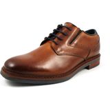 bugatti - City - Leren Schoenen - Cognac - Extra Brede Pasvorm