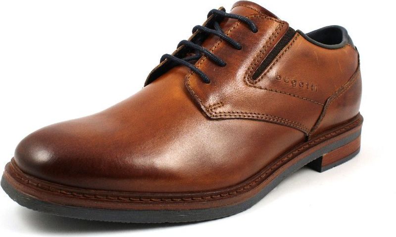 bugatti - City - Leren Schoenen - Cognac - Extra Brede Pasvorm