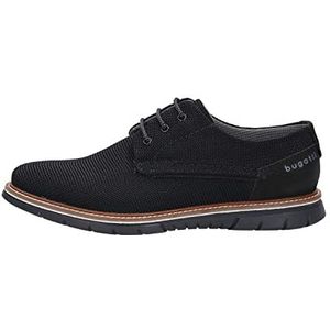 bugatti Heren Sammy Comfort Sneaker, zwart, 40 EU, zwart, 40 EU Breed