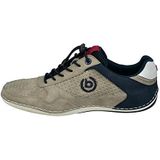 bugatti heren Casual sneakers met flexibele zool, veterschoenen met traagschuim, elastische schoenveters, Taupe, 40 EU