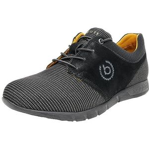 bugatti Heren Heren Heren Denim Lace Shoe Sneaker, Zwart/Zwart, 42 EU, zwart, 42 EU