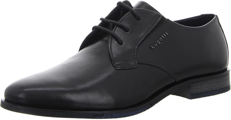 Bugatti - Veterschoenen - Zwart - Businessschoen - Avondschuh - Feestschuh met Zijlogo-embleem