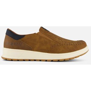 Bugatti - Casual Slip-On Sneakers - Cognac - Elastische Band - Ademend Comfort