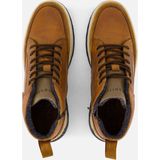 Cognac - Veterschoenen - Leer - Synthetisch Binnenzool - Met Profiel